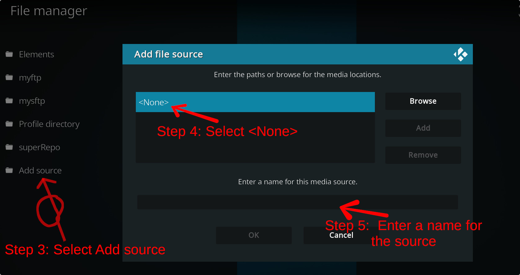 addon install - Add new source